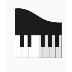 黑白大气钢琴