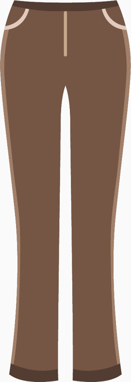 矢量棕色长裤