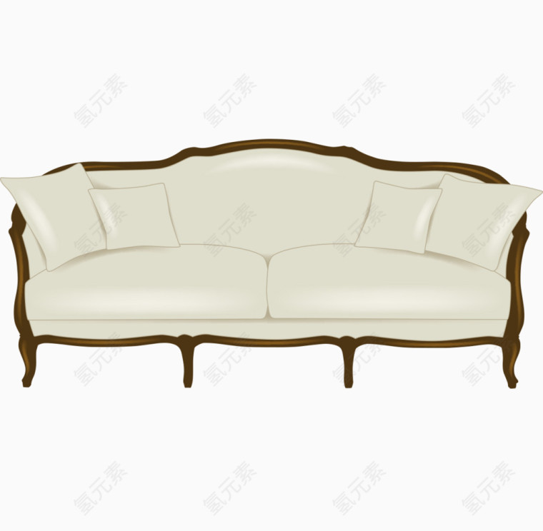 矢量家具拟真实物沙发