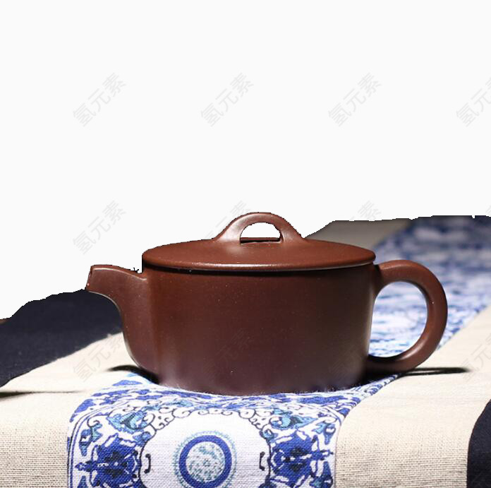 圆筒形的茶壶