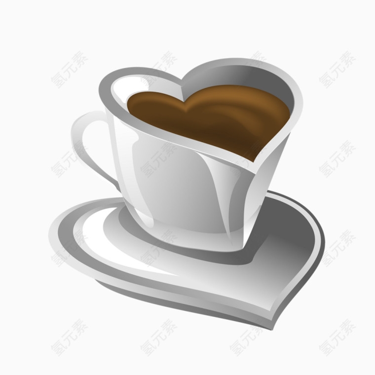爱心形状咖啡杯