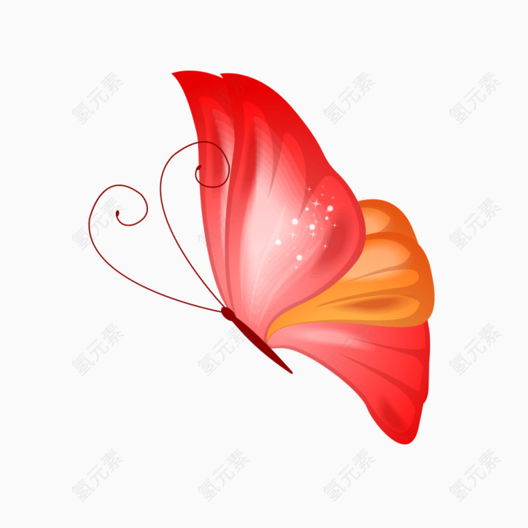 红色经典蝴蝶