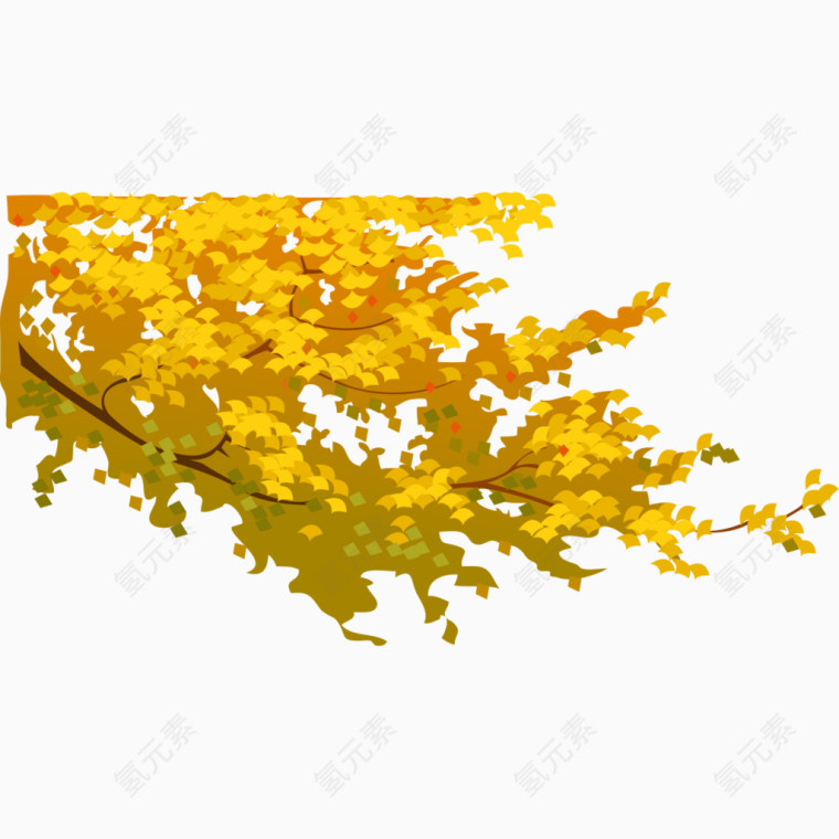 黄色落叶装饰