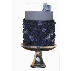 紫色碎花翻糖蛋糕