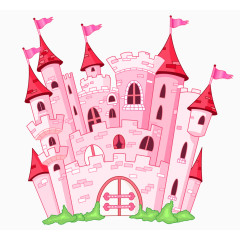 可爱粉色公主城堡