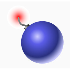矢量紫色的点燃圆形炸弹