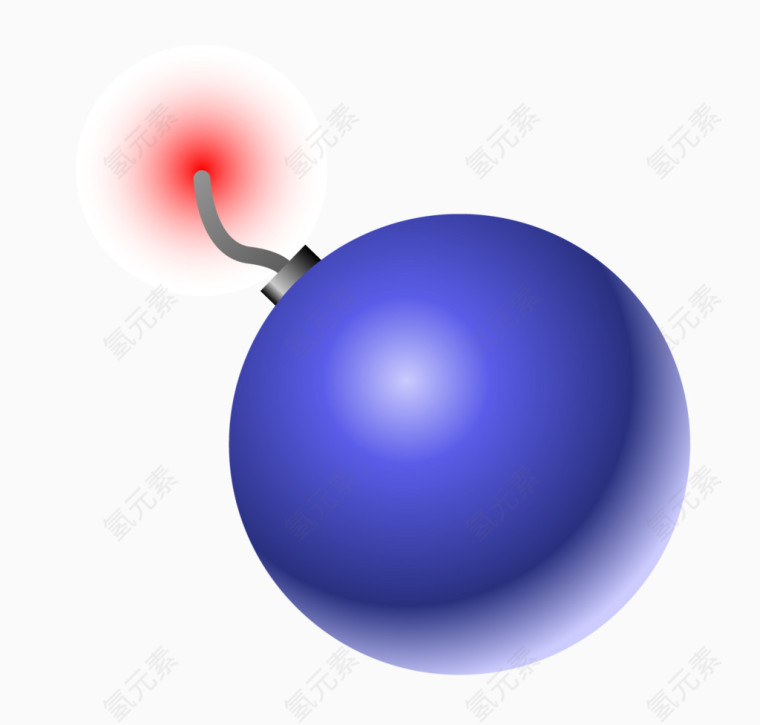 矢量紫色的点燃圆形炸弹
