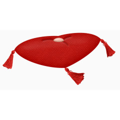 红色猫咪枕头