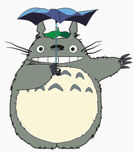 打着伞的龙猫