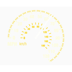 矢量表盘计数里程指针黄色
