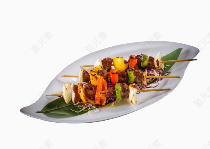 烤水果蔬肉串