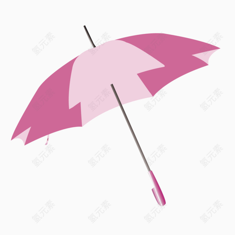 矢量粉色质感可爱雨伞