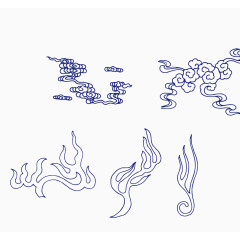 中国纹路古典青花瓷