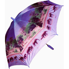 紫色花伞