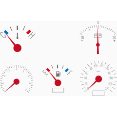 简约汽车仪表盘矢量图