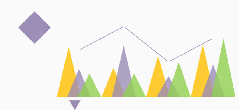 透明三角折线图下载