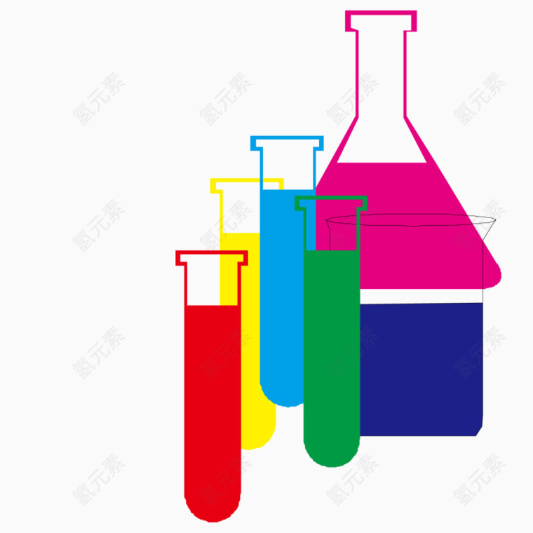 扁平化化学试剂烧杯