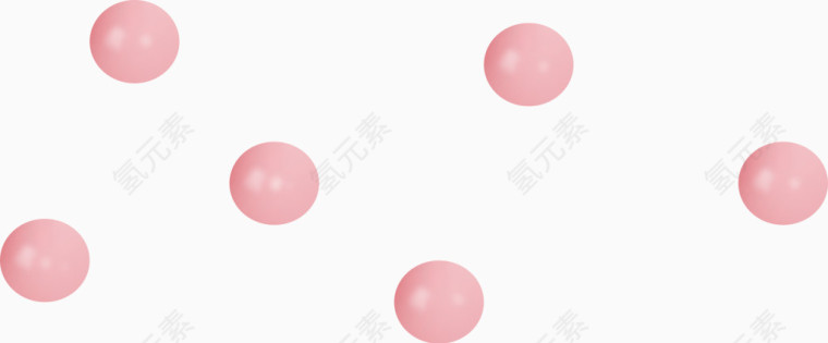 漂浮粉色小球