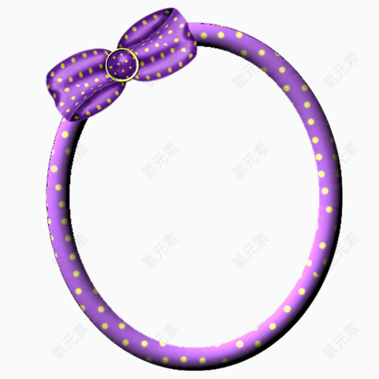 紫色蝴蝶结头绳
