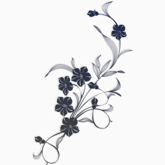 黑白花朵装饰背景