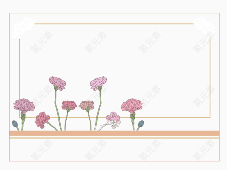 康乃馨边框素材图片