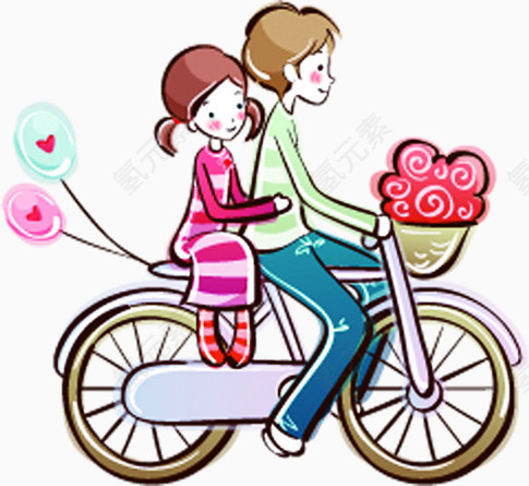 情侣单车气球