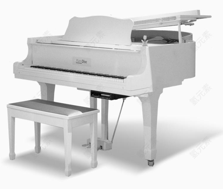 灰白色钢琴
