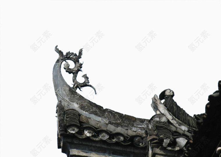 中式传统屋檐建筑