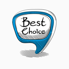 best choice矢量促销标签