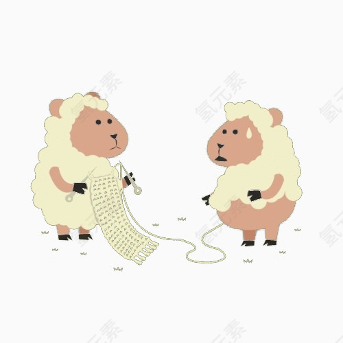 小绵羊织毛衣