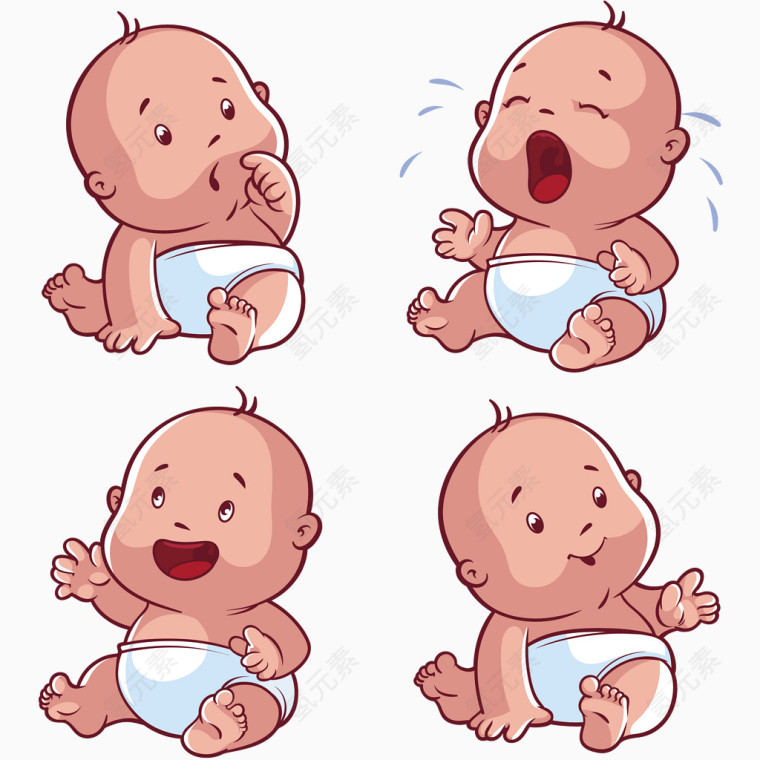 4款可爱婴儿表情