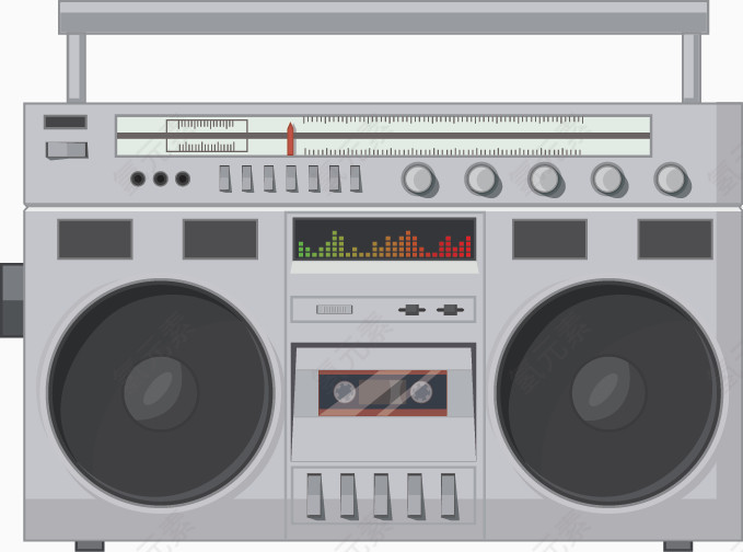 矢量手绘录音机