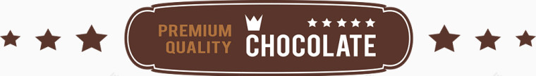 创意巧克力标签矢量图
