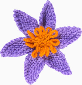 手工紫色毛织花朵