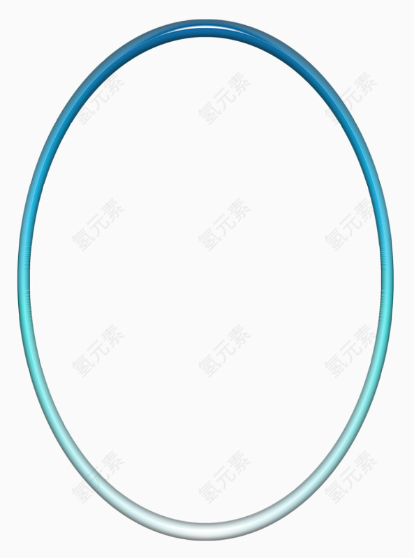 蓝色椭圆圆环