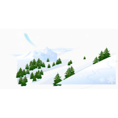 冬季雪山海报背景素材