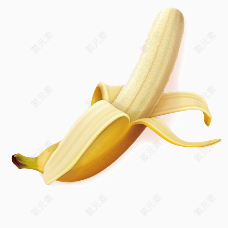 矢量剥开的香蕉
