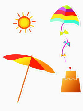 太阳雨伞元素