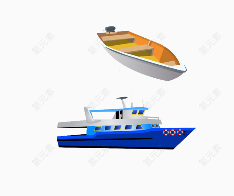 轮船小舟