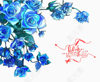 蓝色的玫瑰花