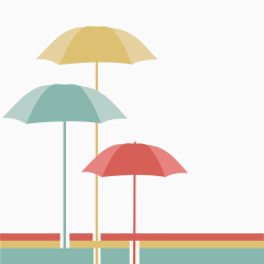 三色雨伞