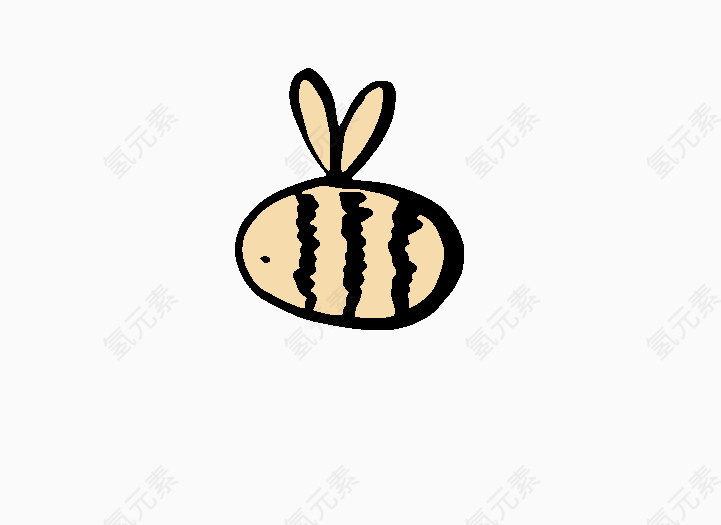 矢量卡通可爱小蜜蜂