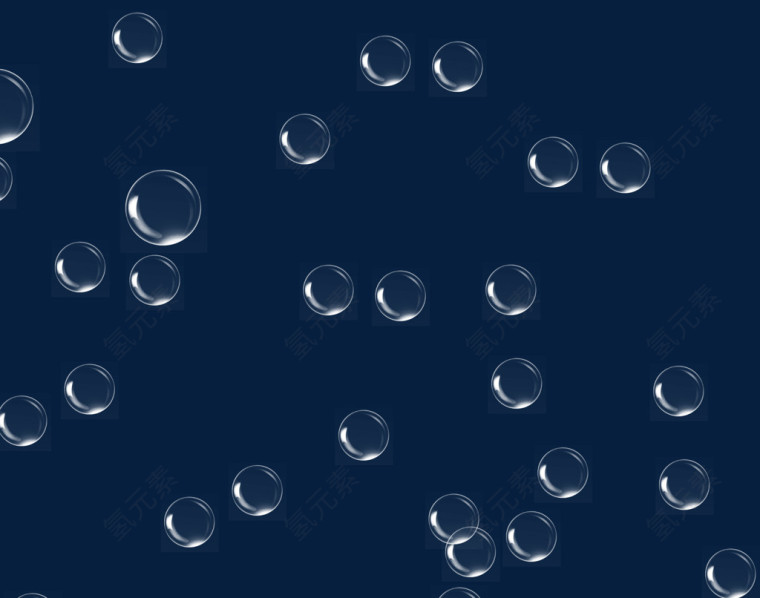 漂浮的气泡效果元素