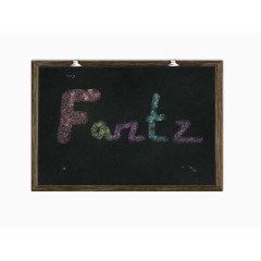 黑板上的可爱的彩色粉笔字