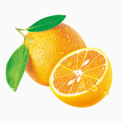 切开一半的橙子