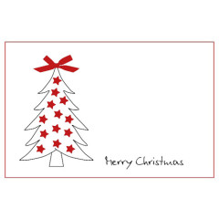 可爱的圣诞树主题卡片手绘