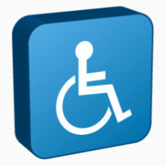 残疾人标识立体图标