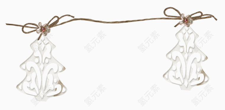 绳子白色装饰品