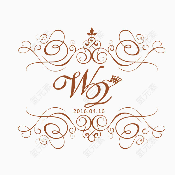 金色浪漫婚纱店logo