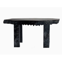 黑色石头石台桌子